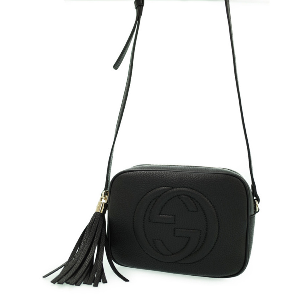 Gucci Soho Disco Leather Shoulder Bag Black